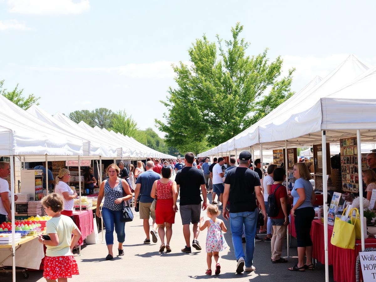 Outdoor community vendor market